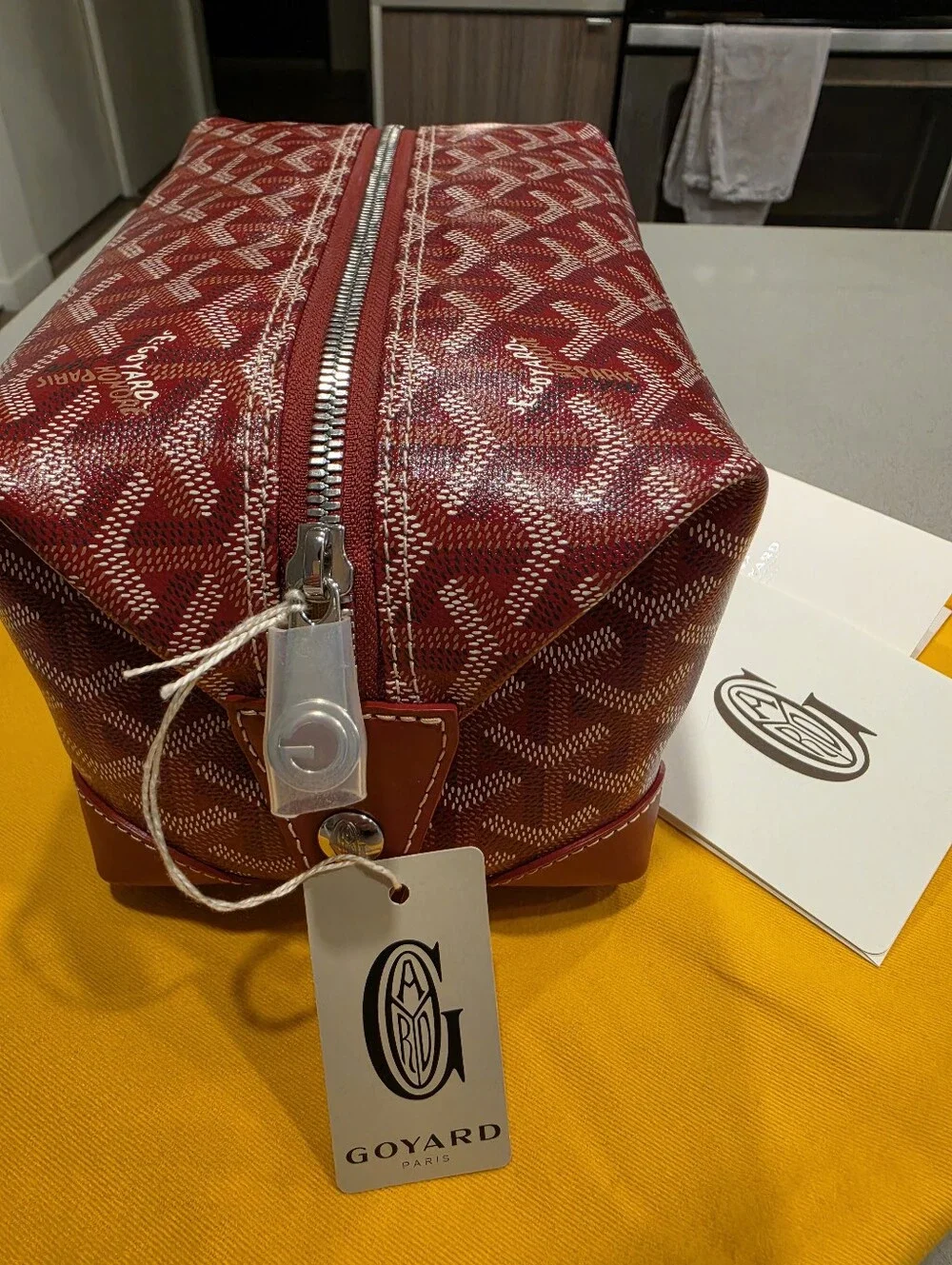 Goyard Red Toiletry Pouch